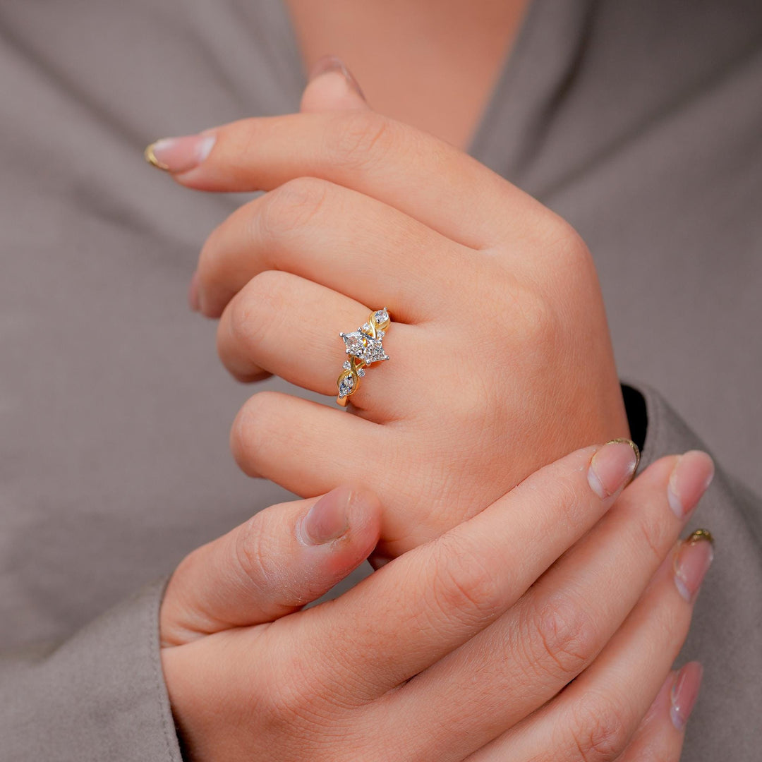 1.0ct-2.0ct Dutch Marquise Cut Diamond Nature Inspired Engagement Ring