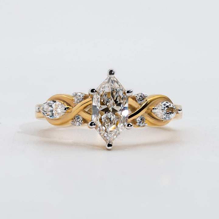 1.0ct-2.0ct Dutch Marquise Cut Diamond Nature Inspired Engagement Ring