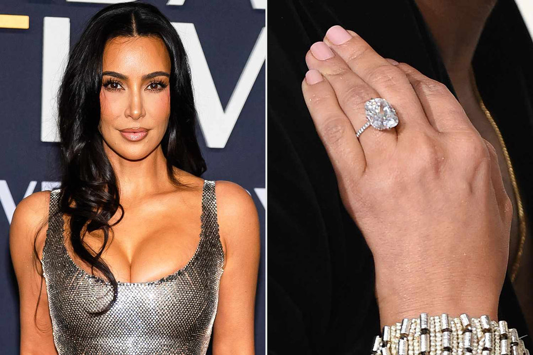 Cushion Cut Hidden Halo Diamond Kim Kardashian Engagement