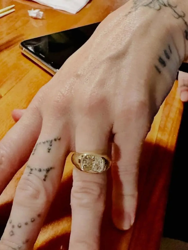 Miley Cyrus Inspired East-West Elongated Cushion Engagement Ring