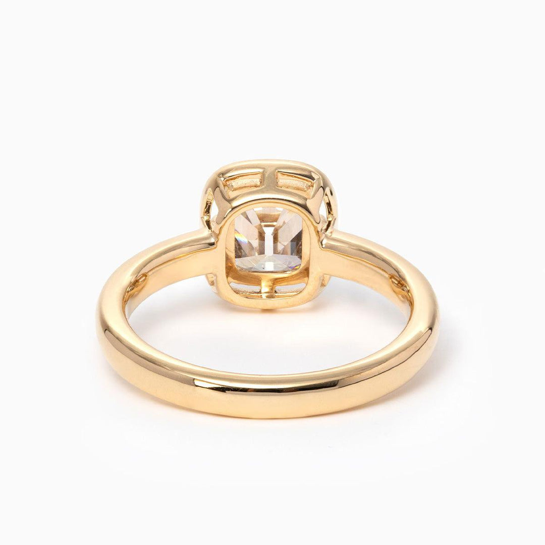 modern cushion engagement ring
