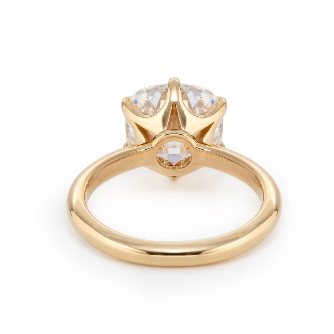 2.0ct-3.0ct Old Mine Cushion Cut Moissanite Diamond Engagement Ring