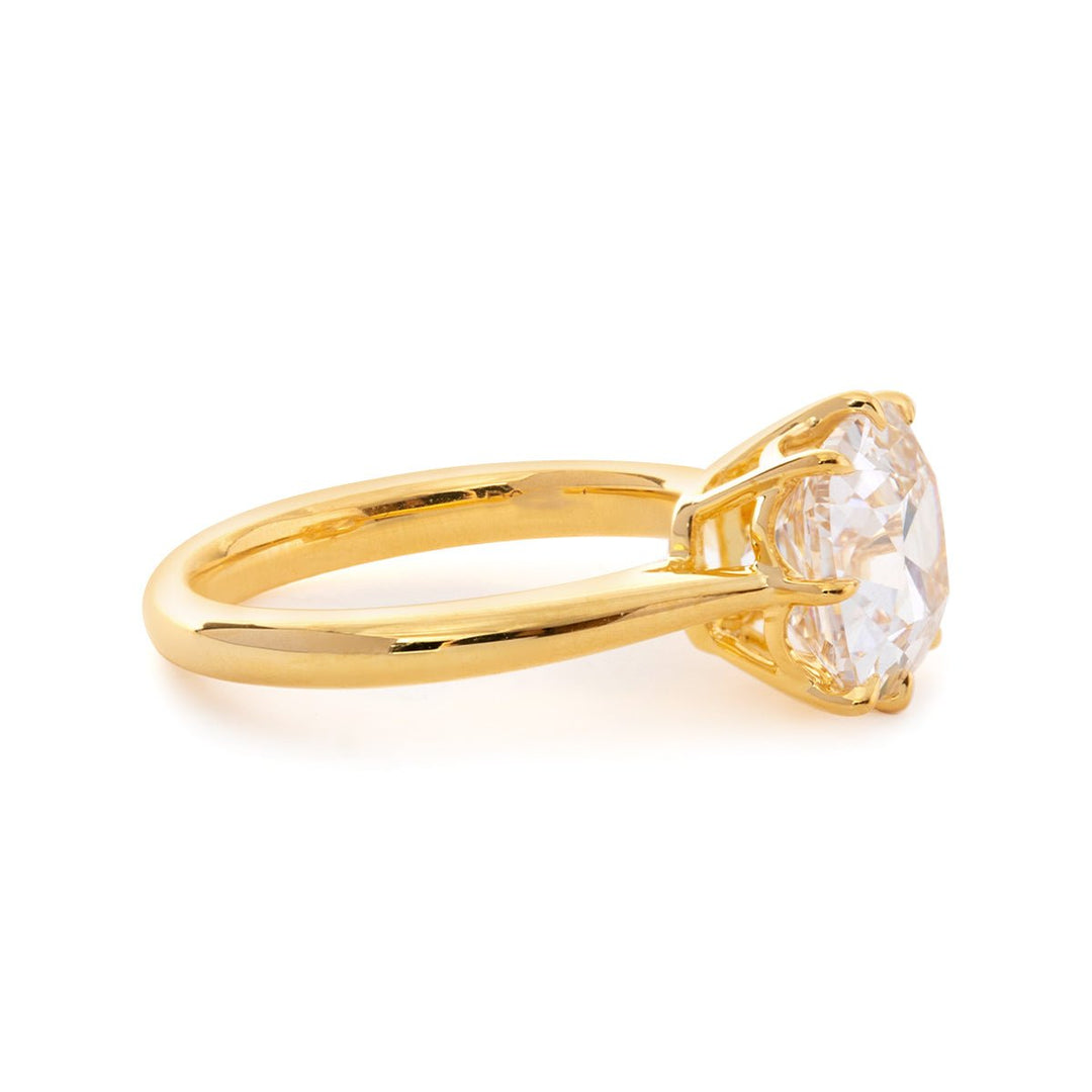 old miner cut, hand-cut diamond, heirloom diamond ring, victorian style ring, high crown cushion, large culet diamond, artisanal jewelry, bespoke engagement ring, ethical antique diamond, 