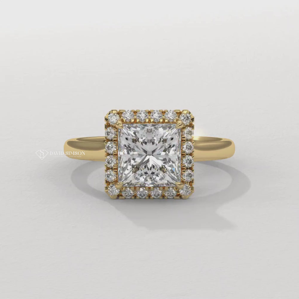 Princess diamond engagement ring,