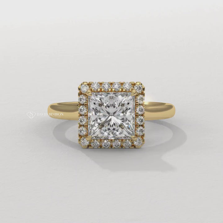 Princess diamond engagement ring,
