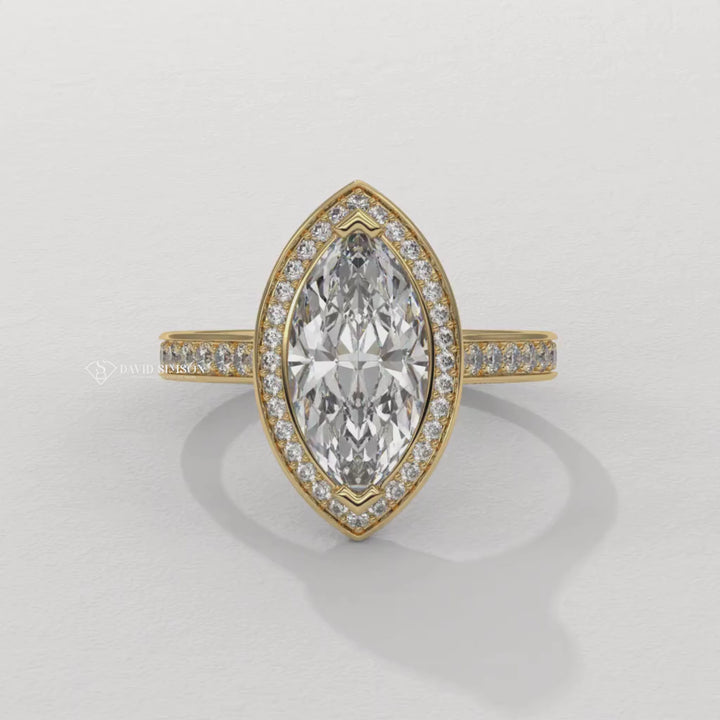 Marquise glamorous engagement ring