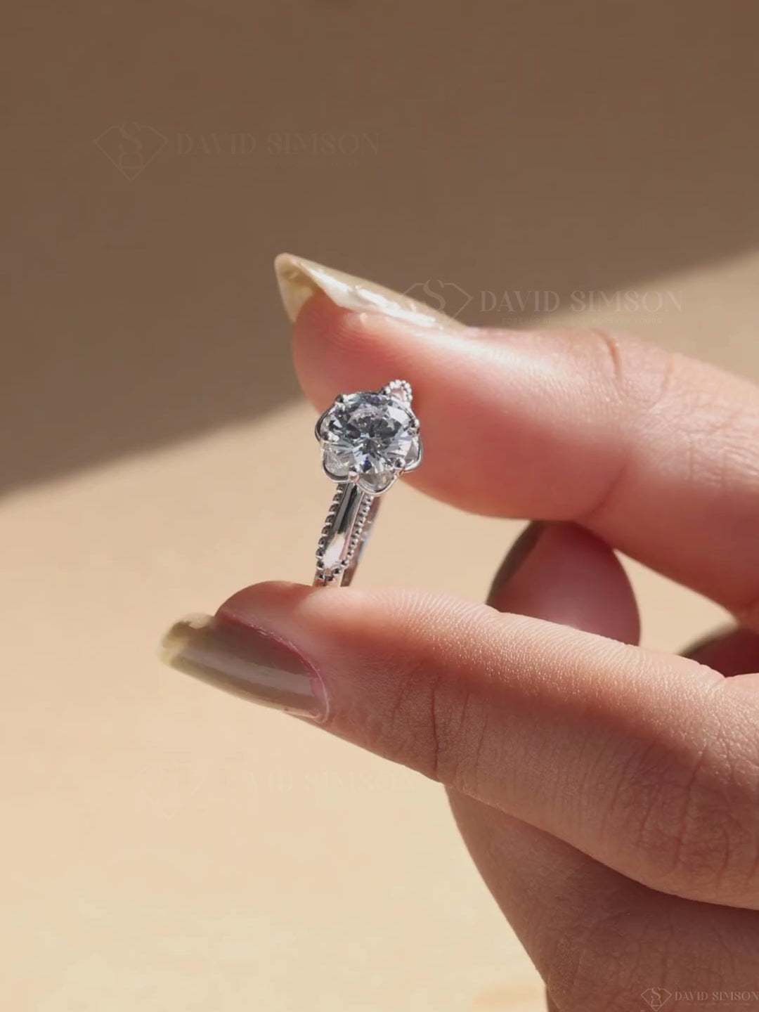 1.50CT-2.50CT Round Cut Moissanite Diamond Vintage Solitaire Engagement Ring