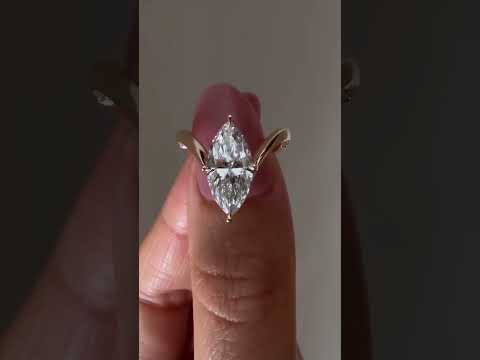 1.25CT-2.0CT Marquise Cut Moissanite Unique Engagement Ring