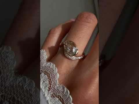 1.50CT-2.50CT Yellow Pear Cut Moissanite Diamond Antique Engagement Ring
