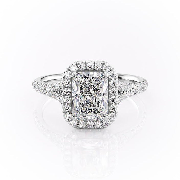 2-1-ct-radiant-cut-halo-split-shank-setting-moissanite-engagement-ring