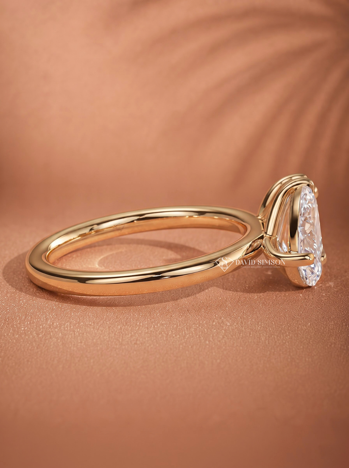 Pear &amp; Emerald Cut Lab Grown Diamond Toi Et Moi Engagement Ring