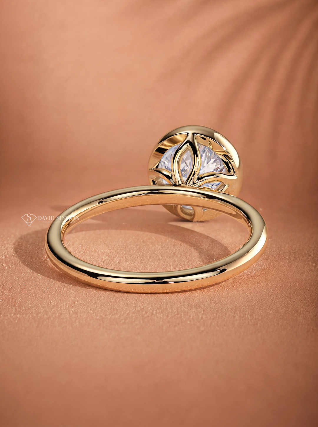 2.0CT-3.0CT Round Lab Grown Diamond Bezel Engagement Ring