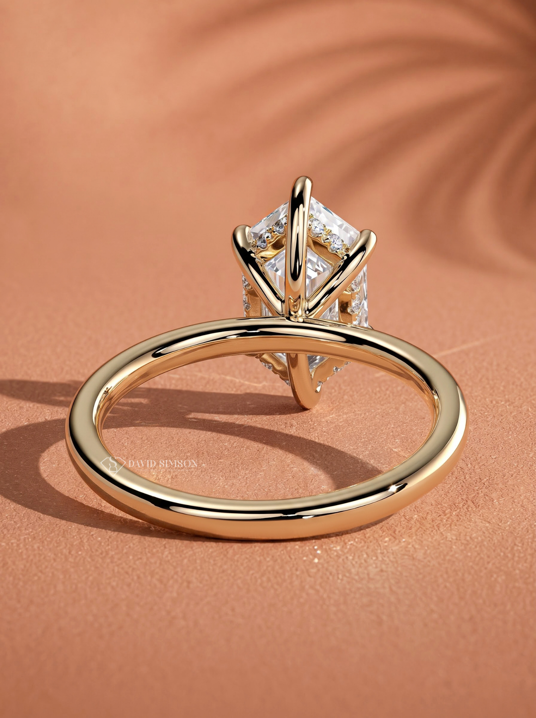 2.0CT to 3.0CT Elongated Hexagon Step Cut Lab Grown Diamond Solitaire Engagement Ring