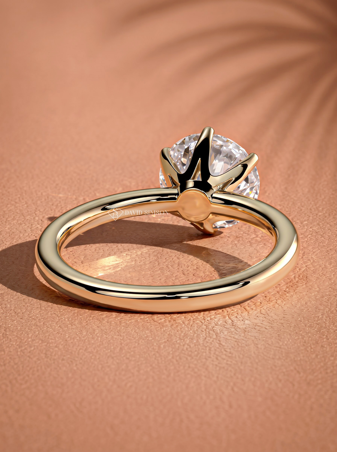 2.0CT to 3.0CT Round Lab Grown Diamond Six Prong Solitaire Engagement Ring