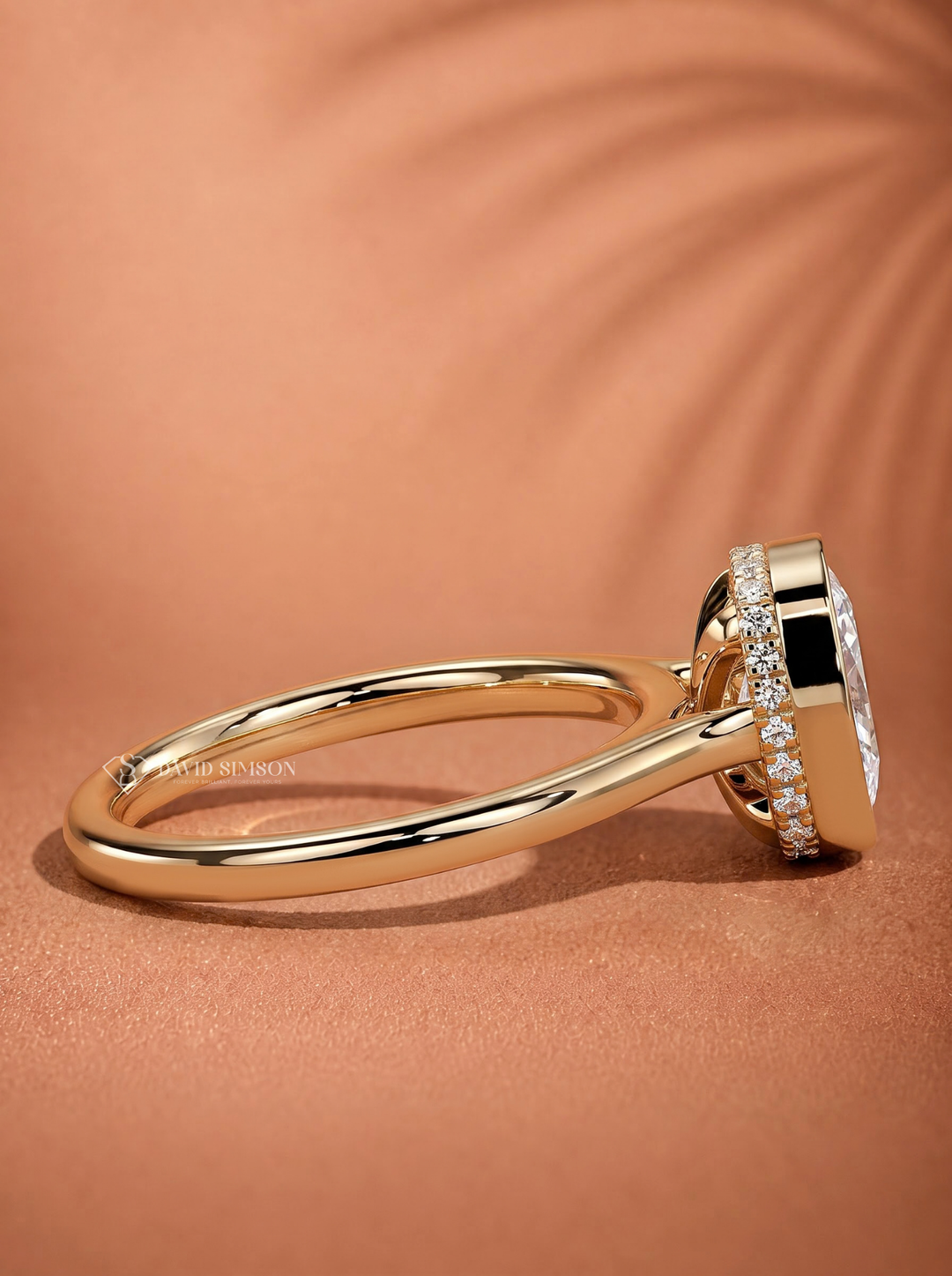 2.0CT to 3.0CT Elongated Cushion Lab Grown Diamond Bezel Set Solitaire Engagement Ring