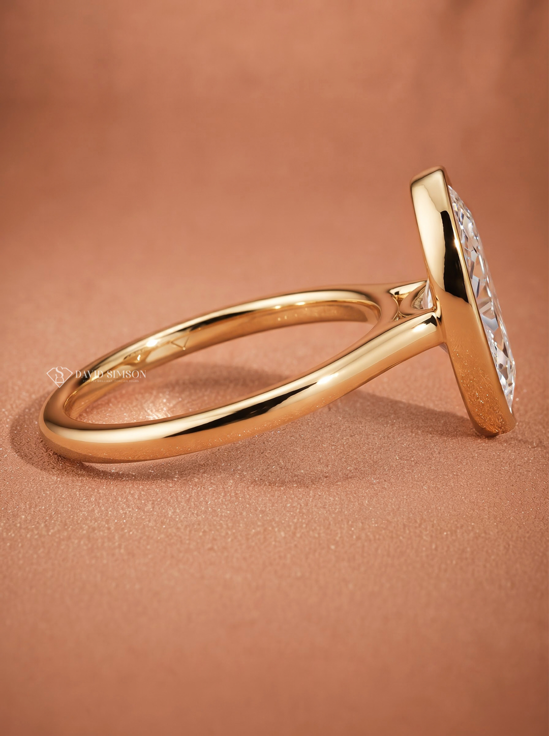 2.0CT-3.0CT Marquise Lab Grown Diamond Bezel Engagement Ring