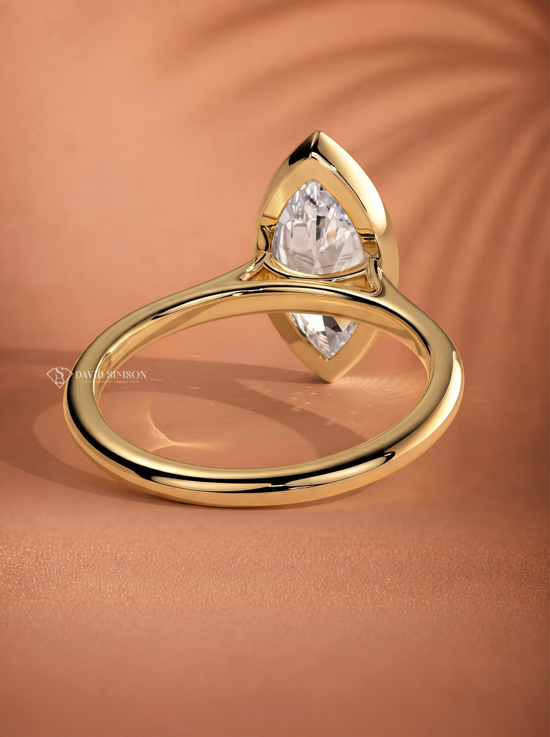 2.0CT-3.0CT Marquise Lab Grown Diamond Bezel Engagement Ring