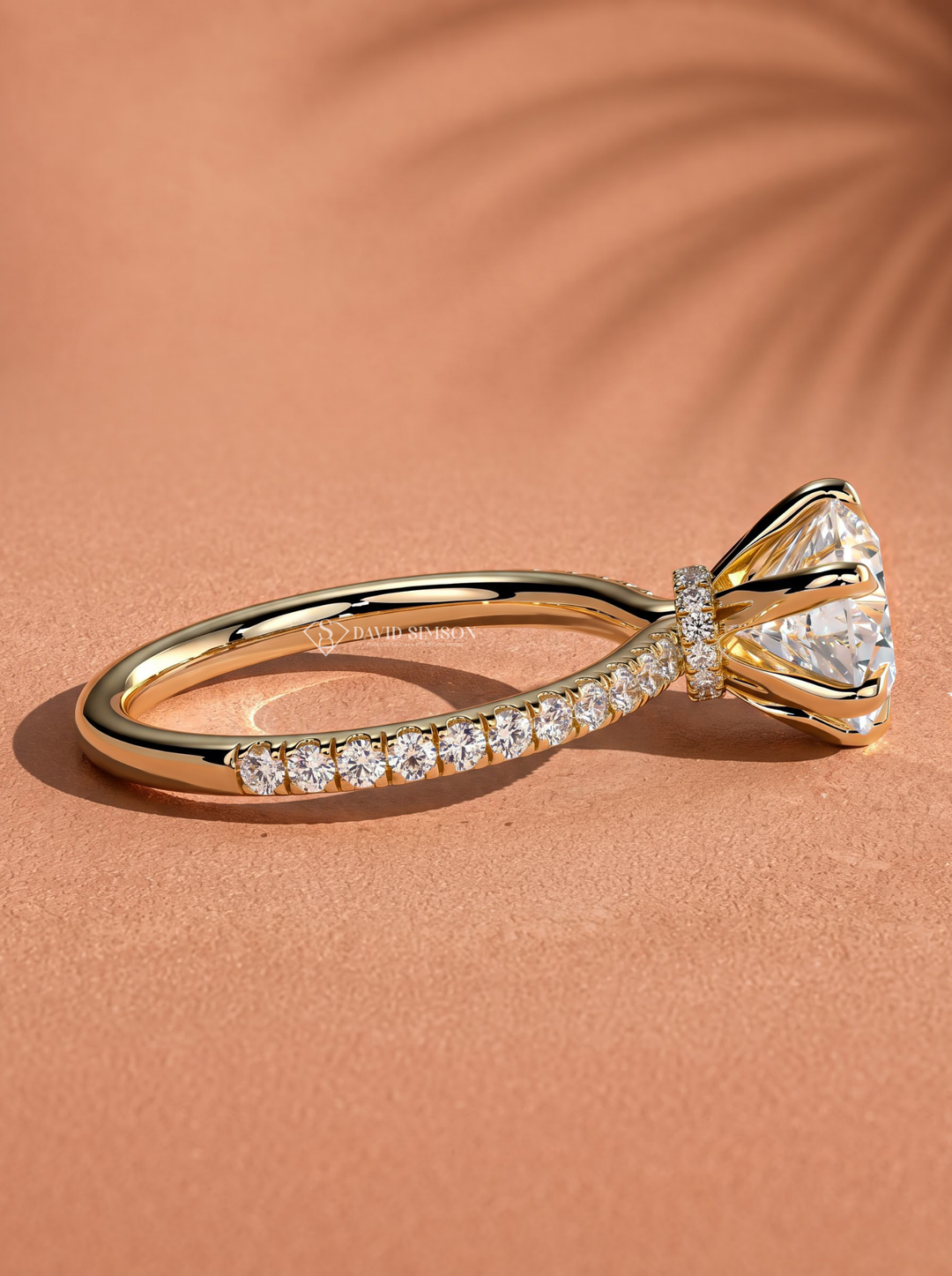 2.0CT to 3.0CT Round Lab Grown Diamond Hidden Halo Pave Engagement Ring For Her