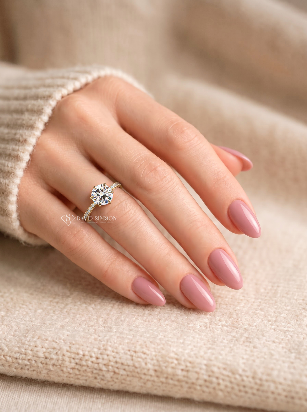 2.0CT to 3.0CT Round Lab Grown Diamond Hidden Halo Pave Engagement Ring For Her