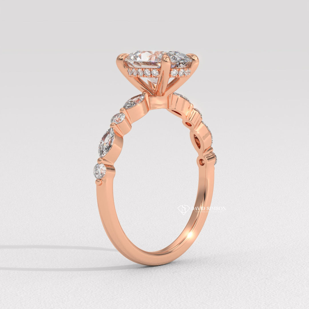 Contemporary engagement ring, Nature-inspired engagement ring, Unique engagement ring, Custom engagement ring, Affordable engagement ring, Luxury engagement ring, Discount engagement ring
