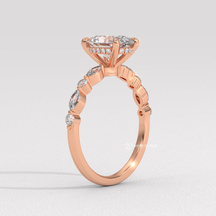 Contemporary engagement ring, Nature-inspired engagement ring, Unique engagement ring, Custom engagement ring, Affordable engagement ring, Luxury engagement ring, Discount engagement ring