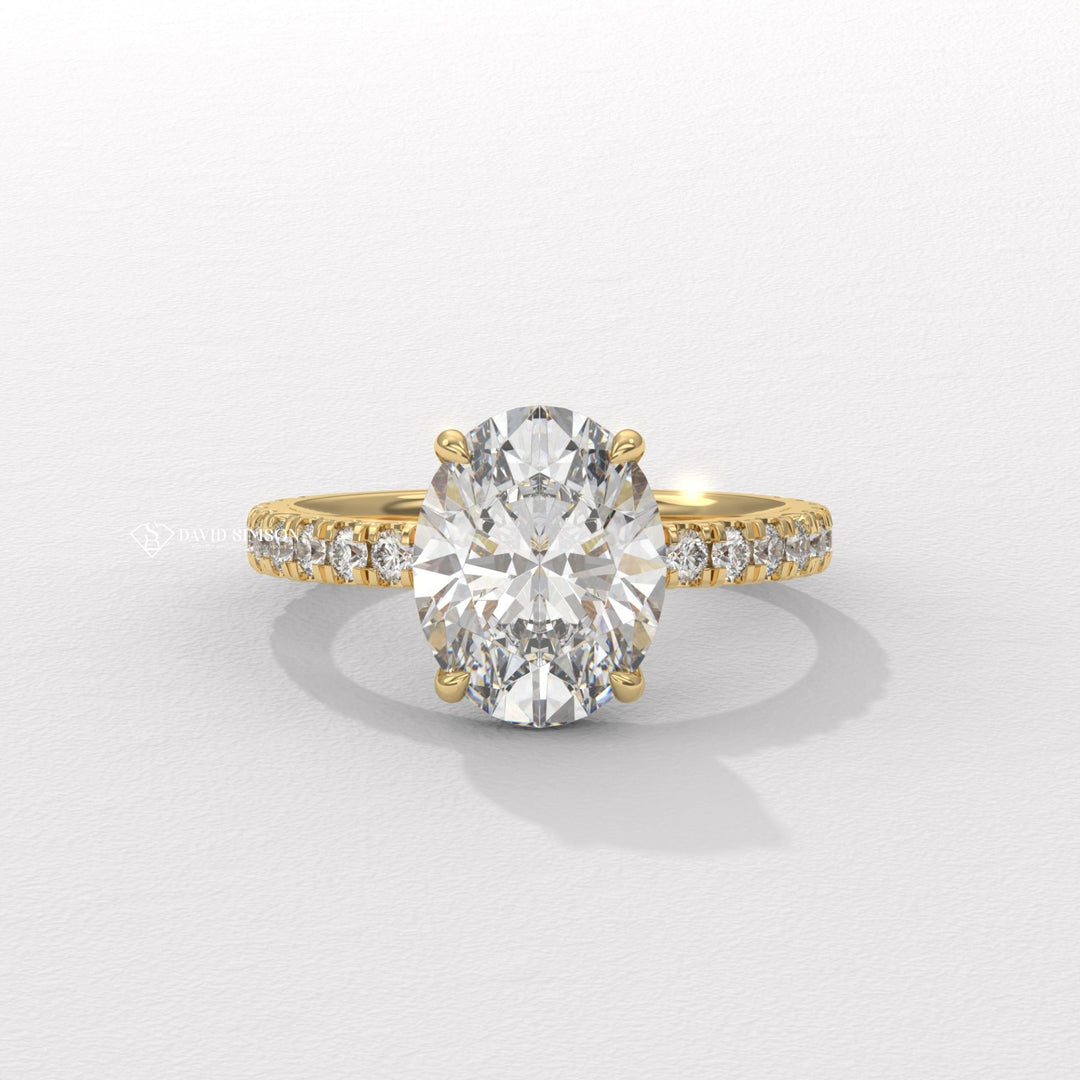 Best pave engagement rings, Classic pave diamond rings, Affordable pave engagement rings, Pave diamond ring in white gold, 