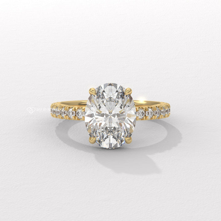 Best pave engagement rings, Classic pave diamond rings, Affordable pave engagement rings, Pave diamond ring in white gold, 