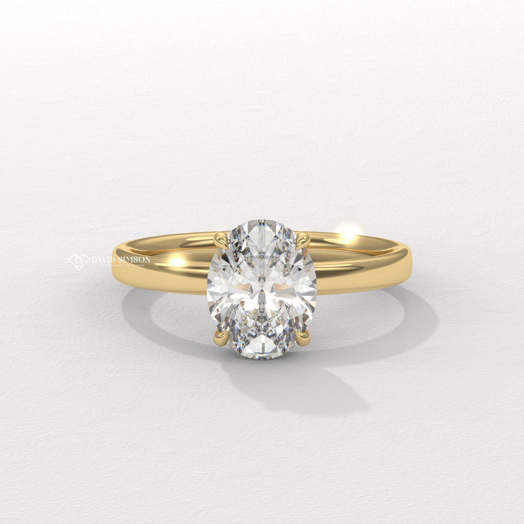 with hammered finish, Oval cut bridal set with two-tone finish, Bridal ring set, Wedding ring set, Engagement and wedding ring set, Bridal set rings, His and hers bridal