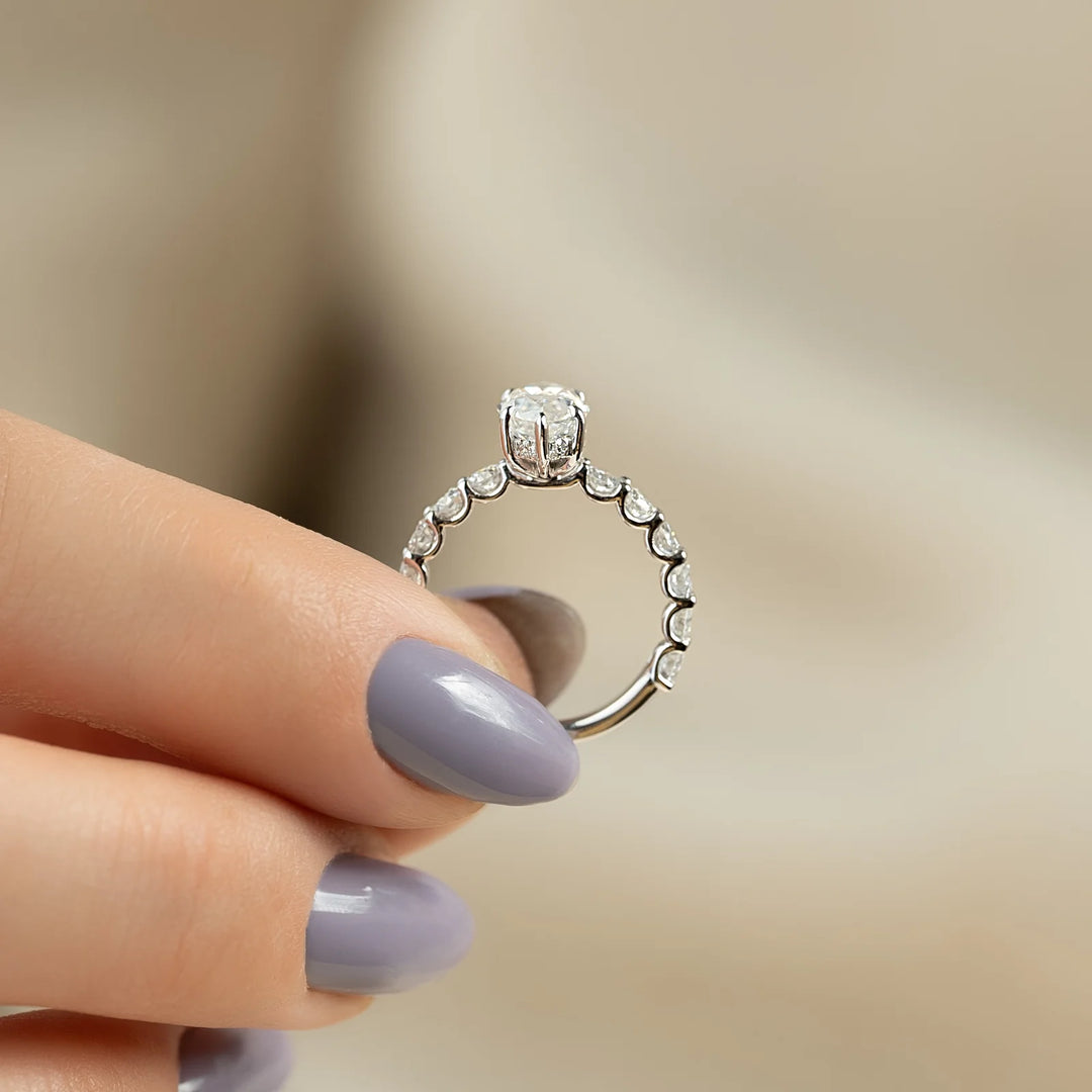 Selena Gomez Inspired Marquise Diamond Engagement Ring