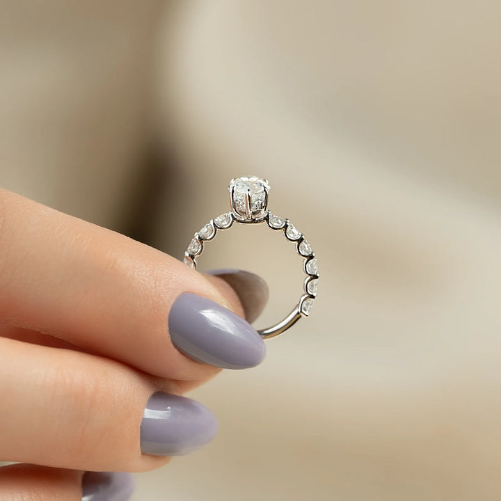 Selena Gomez Inspired Marquise Diamond Engagement Ring
