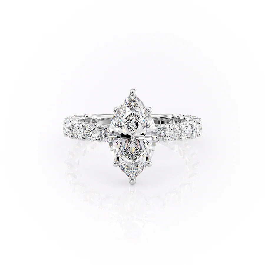 Selena Gomez Inspired Marquise Diamond Engagement Ring