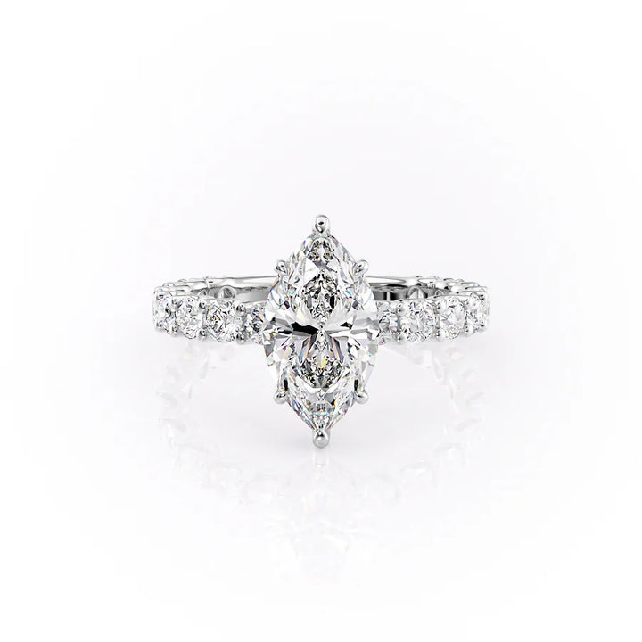 Selena Gomez Inspired Marquise Diamond Engagement Ring
