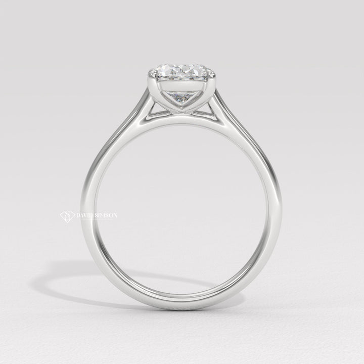 with twisted halo, Oval cut bridal set with open gallery, Oval cut bridal set with closed gallery, Oval cut bridal set with cathedral shoulders, Oval cut bridal set with tapered shoulders