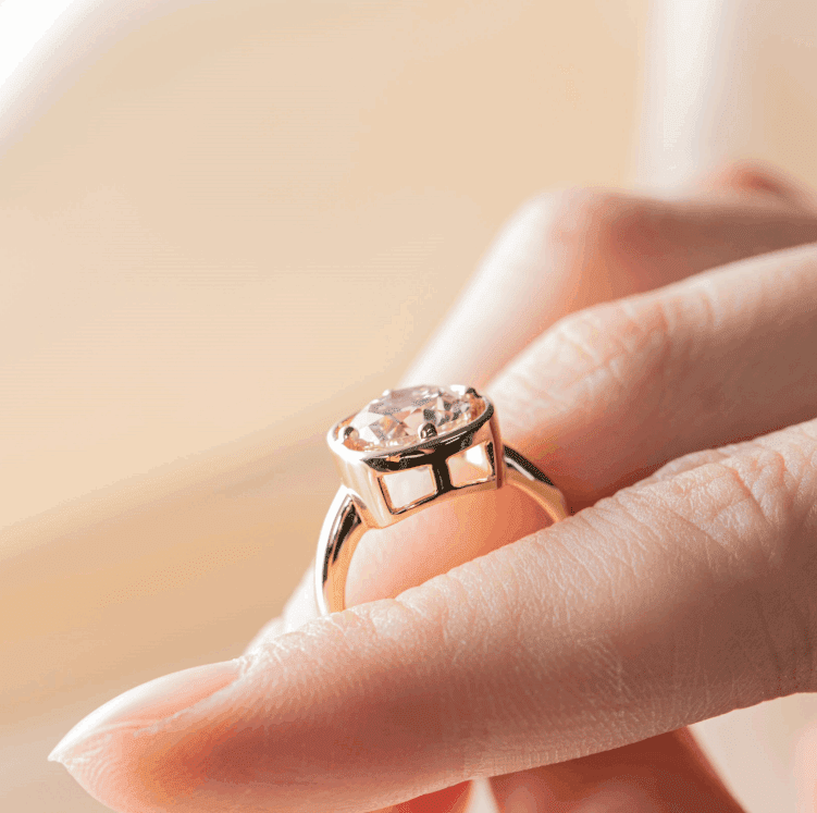 stylish cushion cut ring
