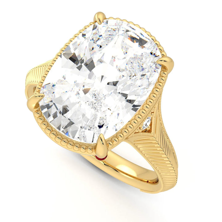 Taylor Swift Inspired Elongated Cushion Vintage Engagement Ring