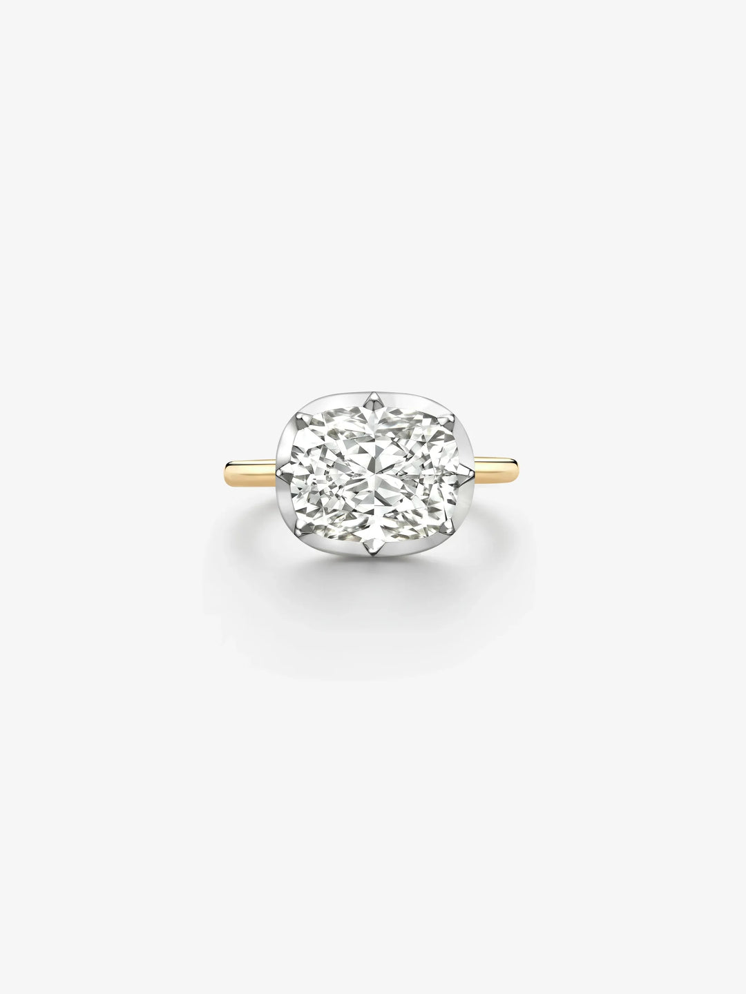 Zendaya Inspired East-West Cushion Diamond Engagement Ring