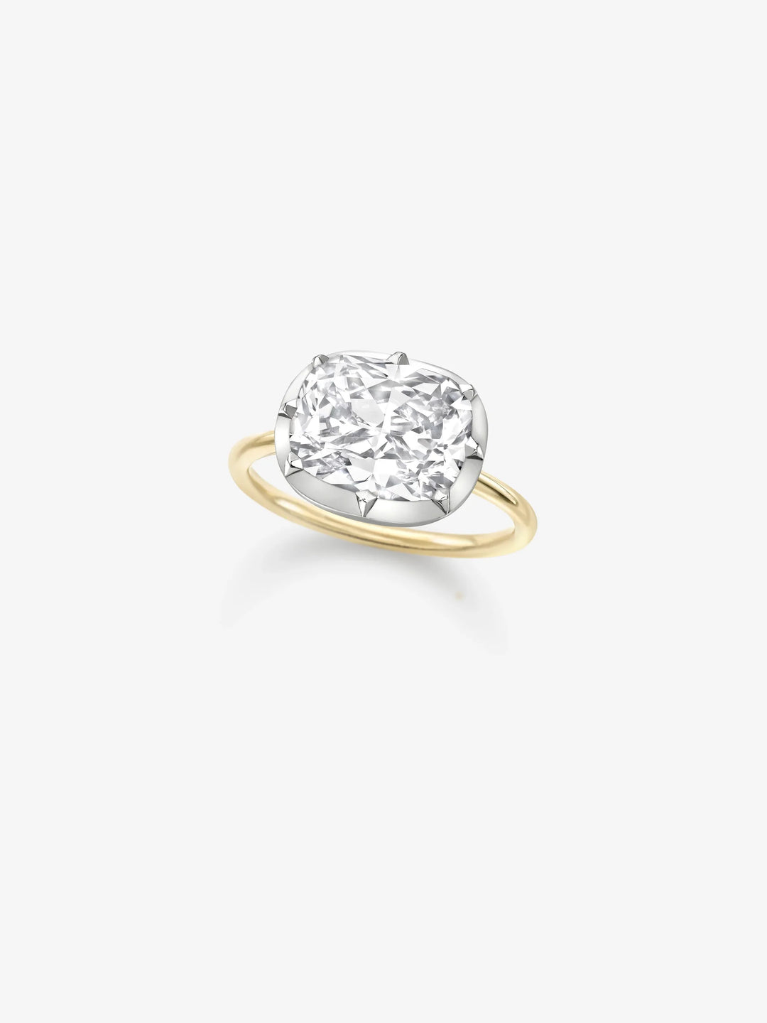 Zendaya Inspired East-West Cushion Diamond Engagement Ring