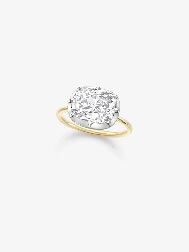 Zendaya Inspired East-West Cushion Diamond Engagement Ring