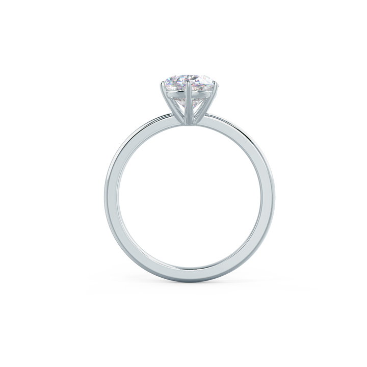 1.50ct Oval Cut 6 Prong Solitaire Moissanite Engagement Ring