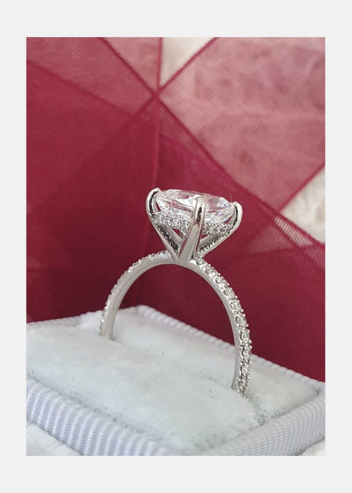 2.0ct Cushion Cut Moissanite Diamond 14K  Gold Engagement Ring