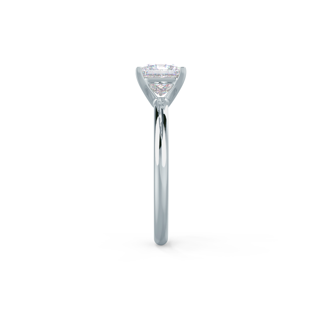 1.75ct Princess Cut Moissanite Diamond Petite Solitare Engagement Ring
