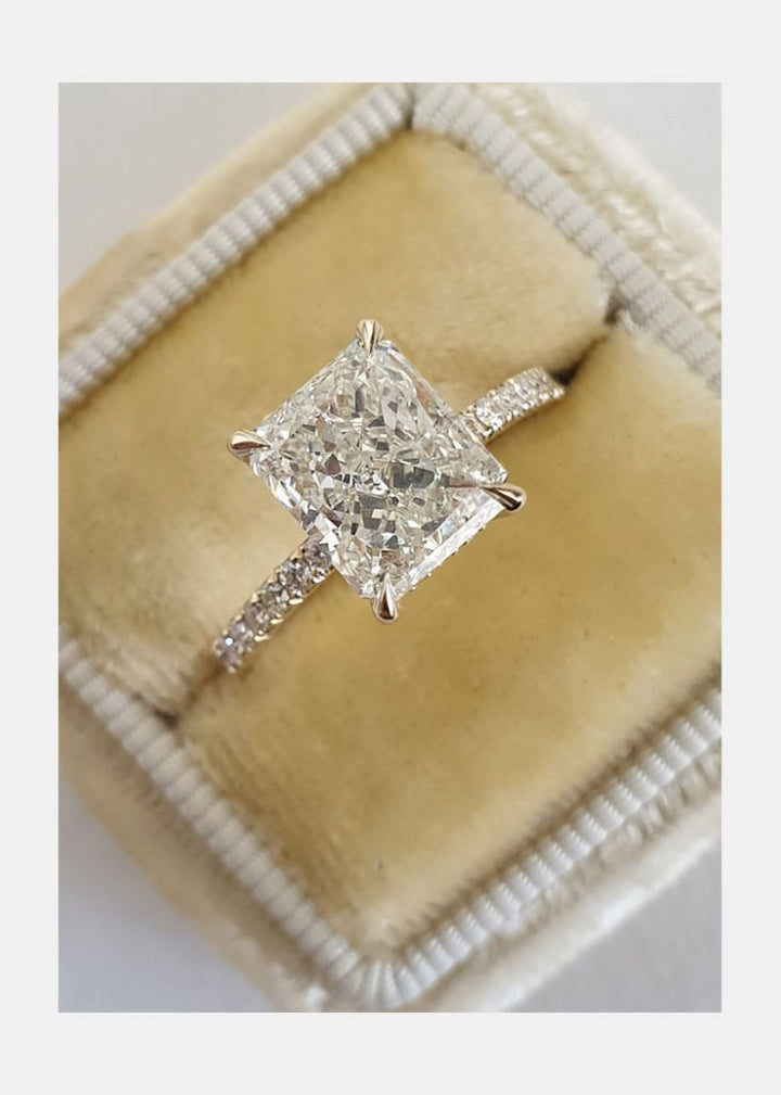 2.0ct Radiant Cut Diamond 14K Yellow Gold Engagement Ring