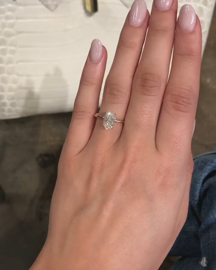 2.70CT Oval Cut 4 Prong Moissanite Engagement Ring