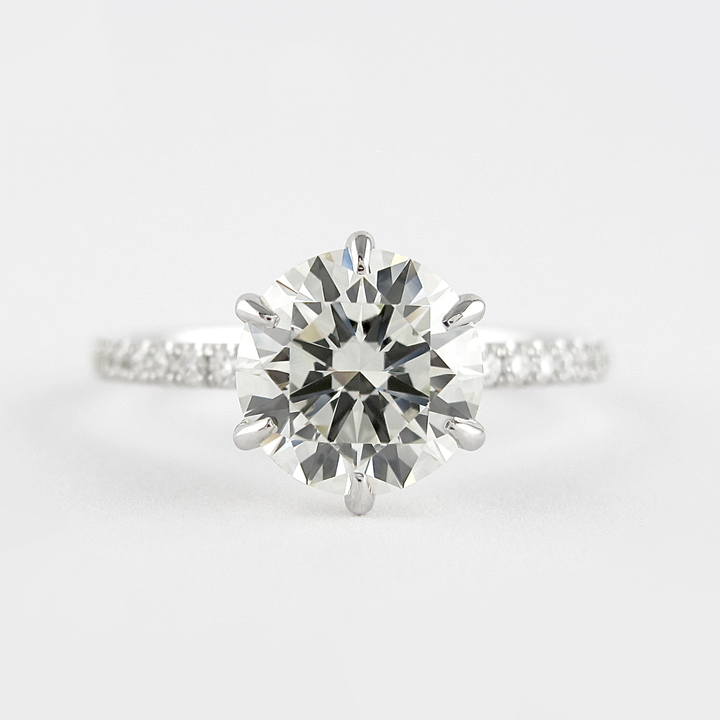 1.20CT Round Cut Six Prong Moissanite Engagement Ring