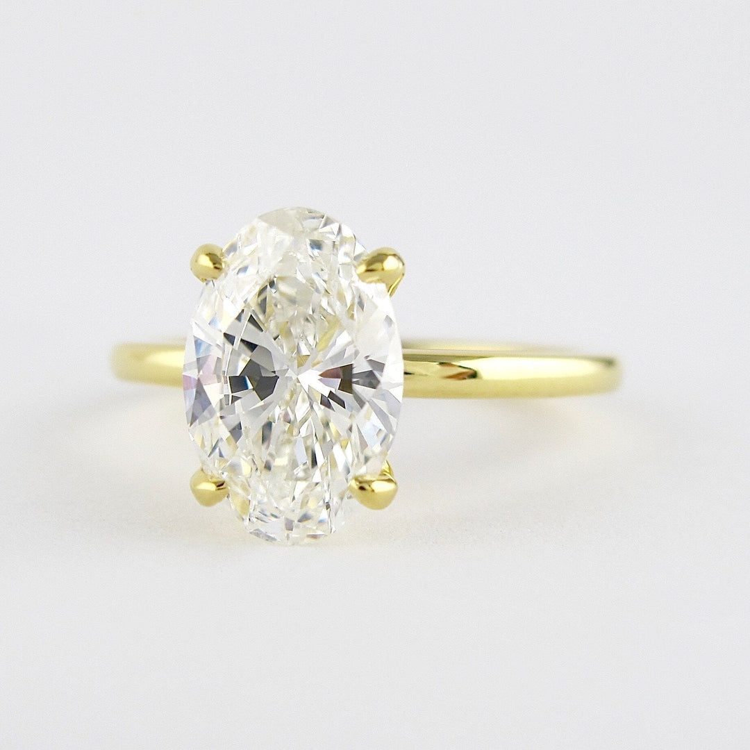 1.33CT Oval Cut Solitaire Moissanite Engagement Ring