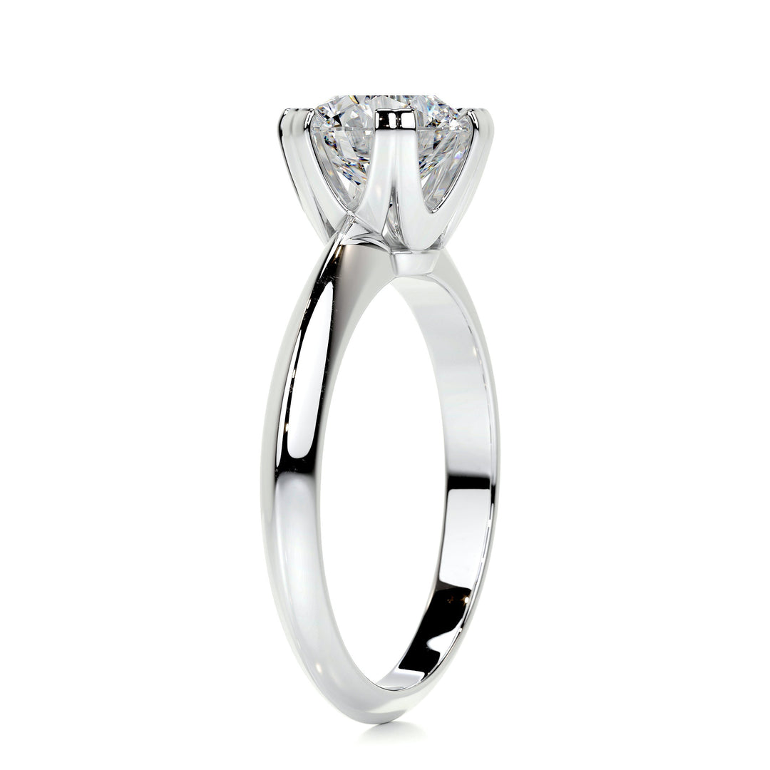 1.5 Carat Round Solitaire Moissanite Engagement Ring