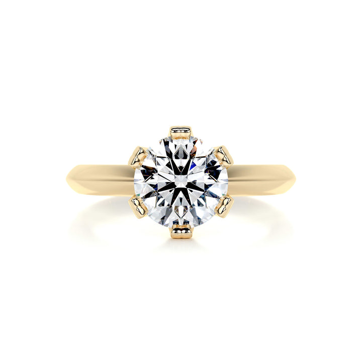 1.5 Carat Round Solitaire Moissanite Engagement Ring