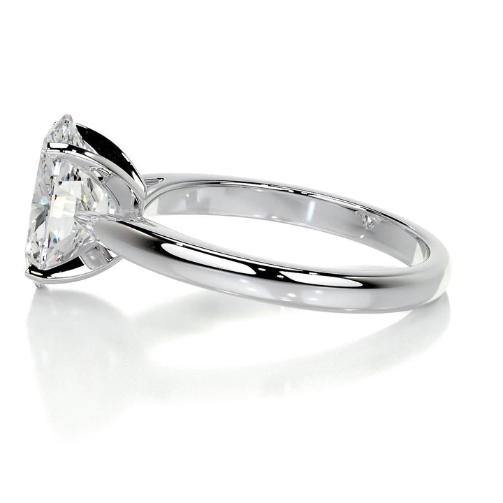 2 Carat Oval Cut Solitaire Moissanite Engagement Ring