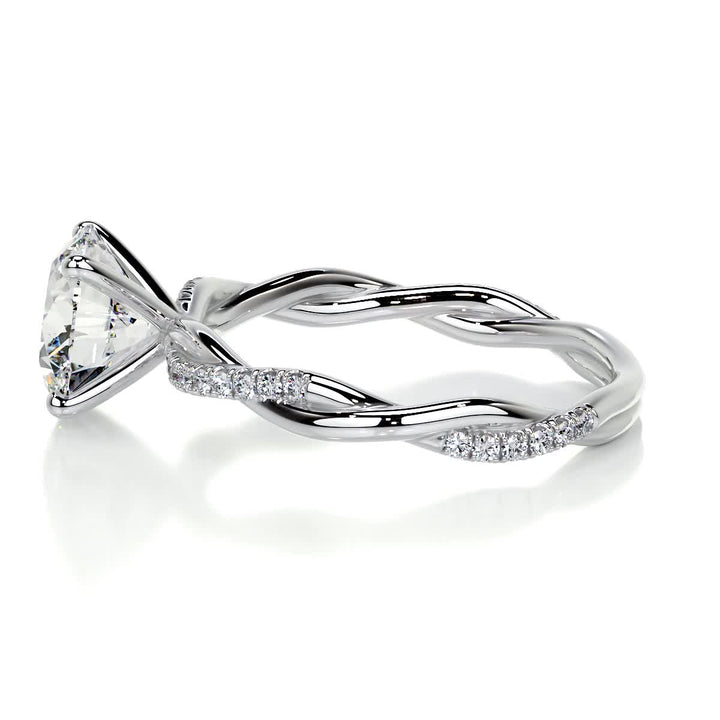 1.5ct Round Cut Infinity Shank Moissanite Engagement Ring