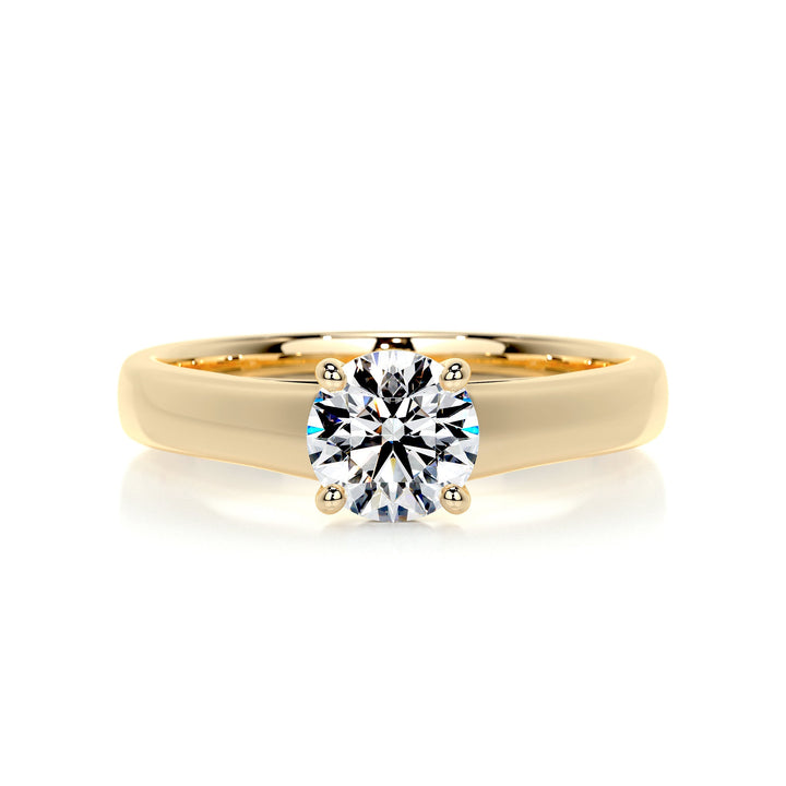 1.0ct Round Solitaire Moissanite Engagement Ring